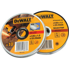 Dewalt-Akcesoria komplektā 10gab. nerūsējošā tērauda griešanas diski 125/22.23/1.2mm DeWalt [DT42340TZ-QZ]