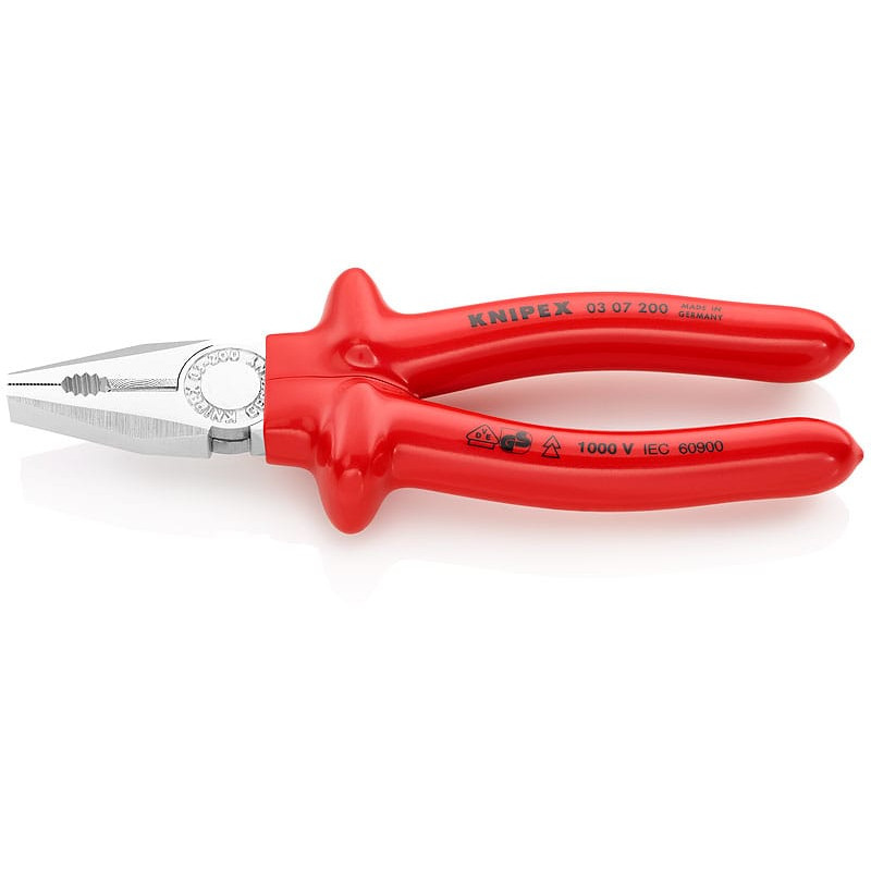 Knipex kombinētās knaibles, kombinētās knaibles, VDE izolācija, 250mm, [03 07 250]