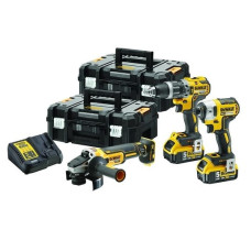 Dewalt-Maszyny akumulators Combo komplekts DCF887 + DCD796 + DCG405, 18V XR, DeWalt [DCK384P2T-QW] 2x5,0Ah, Li-Ion, 2 korpusi TSyes