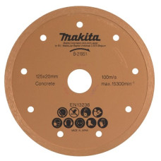 Makita-Akcesoria dimanta disks keramisko flīžu, betona, ķieģeļu mitrai griešanai, 125mm, Makita [B-21951]