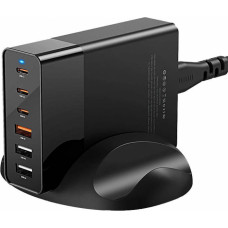 Wall charger Blitzwolf BW-S25, 75W, 3x USB + 3x USB-C (black)