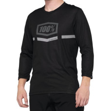 100% Koszulka męska 100% AIRMATIC 3/4 Sleeve black roz. XL (NEW 2022)