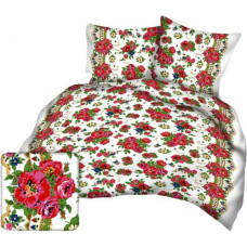 Mizas spilvendrāna 70x80 balti sarkani ziedi A1048_2 Kora 23
