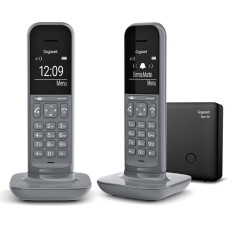 Gigaset CL390 Duo Analog/DECT telephone Caller ID Grey