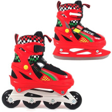 Inny Roller skates with replaceable skid ROL188 adjustable red-black
