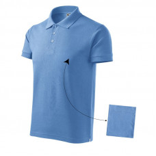 Malfini Cotton M MLI-21215 blue polo shirt