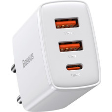 Baseus Compact Sienas Lādētājs PD / 30W / 1x USB -C/ 2x USB