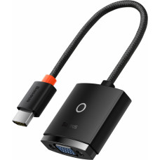 Baseus Adaptera adapteris HDMI uz VGA + mini ligzda 3,5 mm microUSB jauda, melna