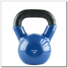 HMS Kettlebell iron covered with vinyl KNV08 BLUE