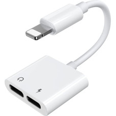 Joyroom iPhone Lightning austiņu sadalītāja adapteris - 2x Lightning white