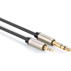 Ugreen Kabeļa audio adaptera kabelis TRS mini ligzda 3,5 mm - ligzda 6,35 mm 1 m pelēka