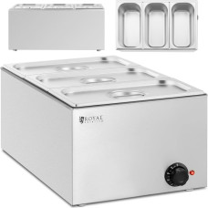 Royal Catering Bain-marie elektriskais sildītājs 3 x GN 1/3 640 W