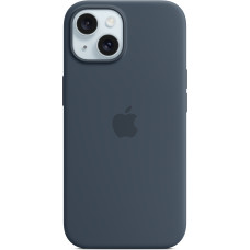 Apple Oriģinālais silikona maciņš priekš iPhone 15 Silikona korpusa vētras zils