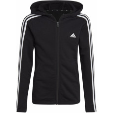 Adidas Essentials 3 Stripes Hoodie Full-Zip Hoodie meitenēm IC3634 / melns / 152 cm