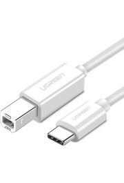 Ugreen Printera un skenera kabelis USB-C - USB-B 2.0 1,5 m balts