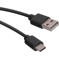 Forever universāls USB-C datu un uzlādes vads 1m melns