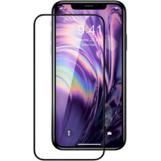 Fusion Full Glue 5D Tempered Glass Aizsargstikls Pilnam Ekrānam Apple iPhone XS Melns