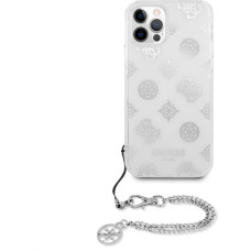 GUHCP12LKSPESI Guess PC Chain Peony Case for iPhone 12 Pro Max Silver