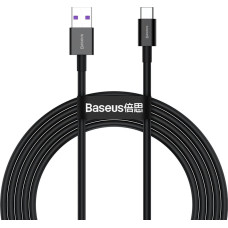 Baseus Superior USB - USB Typ C fast charging data cable 66 W (11 V | 6 A) Huawei SuperCharge SCP 2 m black (CATYS-A01)