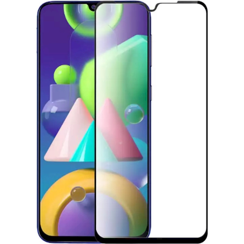 Fusion full glue 5D aizsargstikls pilnam ekrānam Samsung Galaxy A03S melns