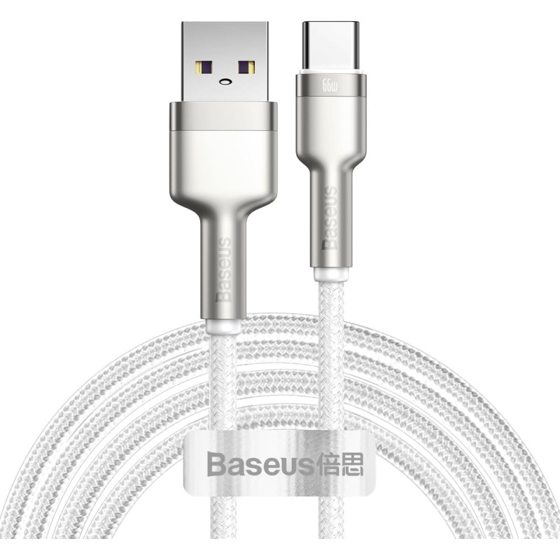 USB cable for USB-C Baseus Cafule, 66W, 2m (white)