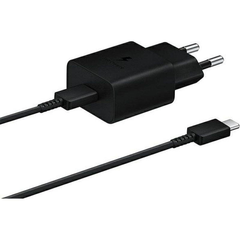 Samsung EP-T1510XBEGEU 15W Oriģināls Tīkla Lādētājs + USB-C kabelis melns (EU Blister)