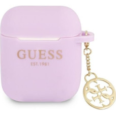 GUA2LSC4EU Guess 4G Charm Silicone Case for Airpods 1|2 Purple