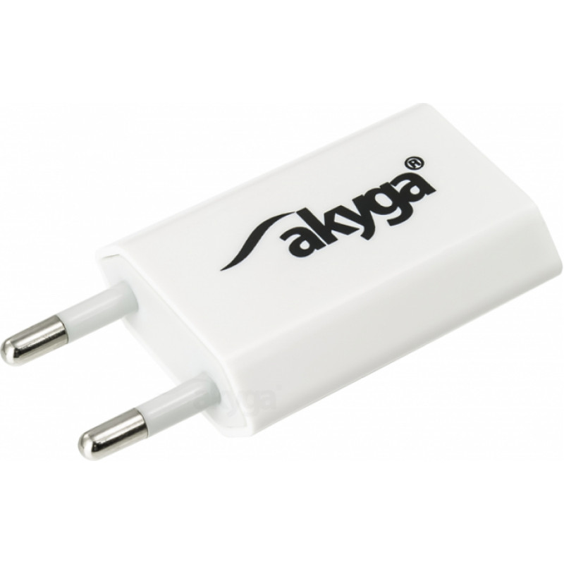 Zasilacz siec. Akyga USB AK-CH-03 1A wh