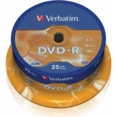 Matricas DVD-R AZO Verbatim 4.7GB 16x 25 pack Spindle