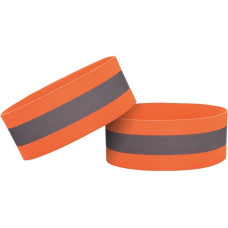 Reflective strap armband for bike running jogging velcro 4cm orange