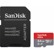 Atmiņas karte SanDisk Ultra microSD 64GB + SD Adapter