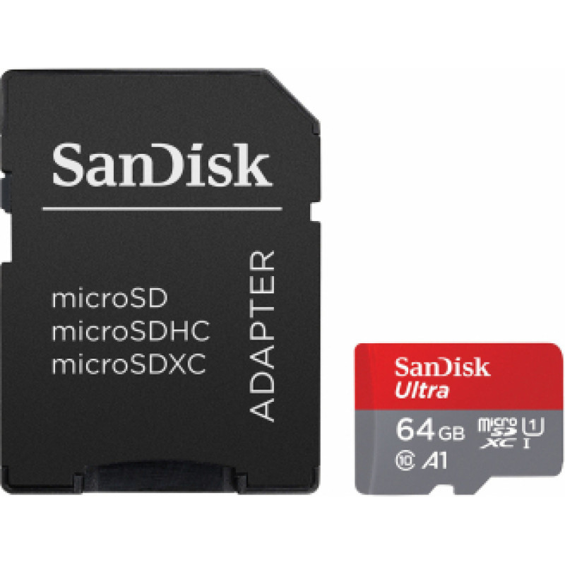 Atmiņas karte SanDisk Ultra microSD 64GB + SD Adapter