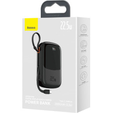 Powerbank Baseus Qpow PRO with cable, 20000mAh, 22.5W (Black)