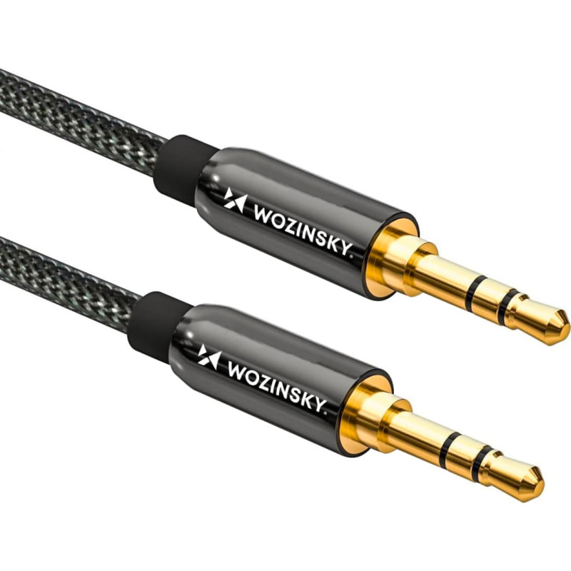 Wozinsky universal mini jack cable 2x AUX cable 1.5 m black