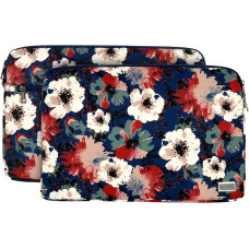 Wonder Sleeve Laptop 13-14 inches blue and camellias