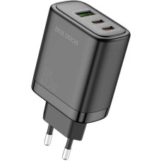 Wall charger Dux Ducis C110 Super Si - USB + 2xType C - PD 65W 5A black