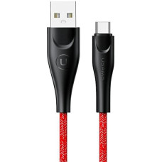 USAMS Kabel pleciony U41 USB-C 2m 2A czerwony|red SJ395USB02 (US-SJ395)