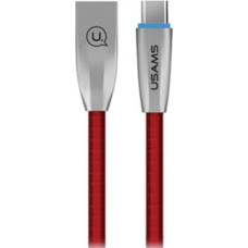 USAMS Kabel pleciony U-Light USB-C czerwony|red 1,2m TCZSUSB04 (US-SJ184)