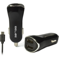 Beline Ład. sam. Beline 2xUSB + microUSB 2,1A czarna|black