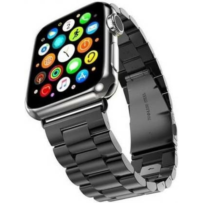 Mercury pasek Metal Apple Watch 42|44|45 mm czarny|black