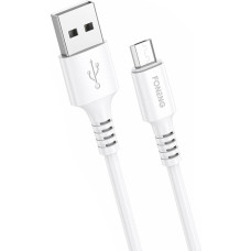 Foneng Kabeļa USB savienojums ar Micro USB Foneng, X85 3A Quick Charge, 1 m (balts)