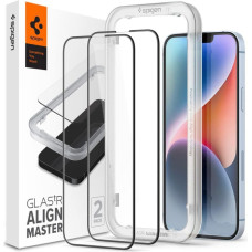 TEMPERED GLASS Spigen ALM GLASS FC 2-PACK IPHONE 13|13 PRO | 14 BLACK