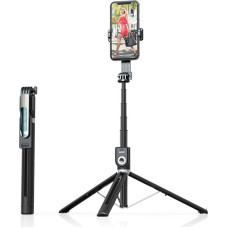 Selfie Stick - with detachable bluetooth remote control and tripod - P81 1,6 metres BLACK