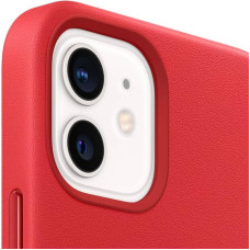 MHK73ZM|A Apple Leather Magsafe Cover for iPhone 12 Mini Red