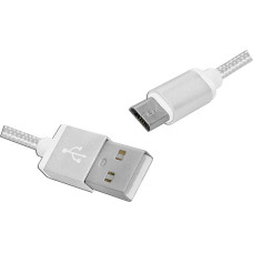 LTC PS USB -microUSB kabelis 1m pīts balts