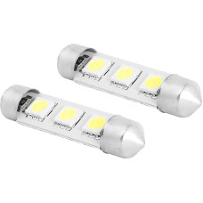 LTC LED spuldze 42mm, 3x5050, 12V, auksti balta gaismas krāsa.