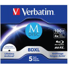 Verbatim 1x5 M-Disc BD-R Blu-Ray 100GB 4x Speed inkjet print (43834)