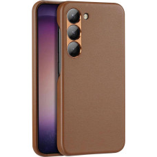 Dux Ducis Grit case for Samsung Galaxy S23+ elegant case made of artificial leather brown