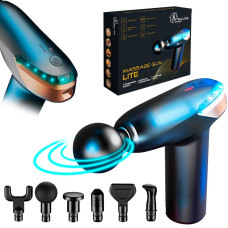 Extralink Massage Gun Lite | Masāžas pistole | 3200 apgriezienu minūtē, 6 maināmie uzgaļi