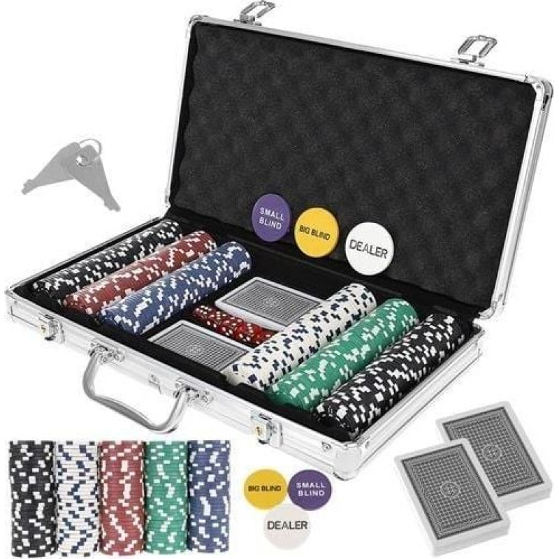 Noname Poker Set 300 Chips Texas Suitcase